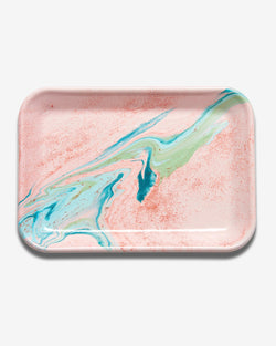 Story of Source Bornn enamel blush pink tray